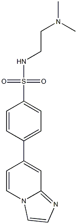 N-(2-(dimethylamino)ethyl)-4-(imidazo[1,2-a]pyridin-7-yl)benzenesulfonamide Struktur