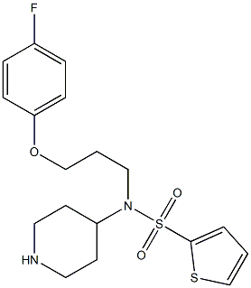 N-(3-(4-fluorophenoxy)propyl)-N-(piperidin-4-yl)thiophene-2-sulfonamide Struktur