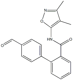 N-(3,4-dimethylisoxazol-5-yl)-4'-formylbiphenyl-2-carboxamide Struktur