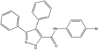 N-(4-bromophenyl)-3,4-diphenyl-1H-pyrazole-5-carboxamide Struktur