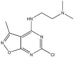 N1-(6-chloro-3-methylisoxazolo[5,4-d]pyrimidin-4-yl)-N2,N2-dimethylethane-1,2-diamine Struktur