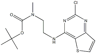 tert-butyl 2-(2-chlorothieno[3,2-d]pyrimidin-4-ylamino)ethyl(methyl)carbamate Struktur