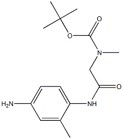 tert-butyl 2-(4-amino-2-methylphenylamino)-2-oxoethyl(methyl)carbamate Struktur