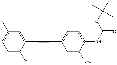 tert-butyl 2-amino-4-((2,5-difluorophenyl)ethynyl)phenylcarbamate Struktur