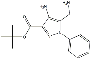 tert-butyl 4-amino-5-(aminomethyl)-1-phenyl-1H-pyrazole-3-carboxylate Struktur