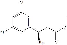 (R)-methyl 3-amino-3-(3,5-dichlorophenyl)propanoate Struktur