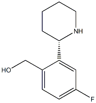 (S)-(4-fluoro-2-(piperidin-2-yl)phenyl)methanol Struktur