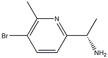 (S)-1-(5-bromo-6-methylpyridin-2-yl)ethanamine Struktur