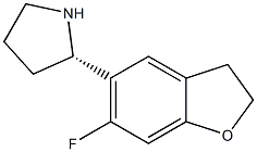 (S)-2-(6-fluoro-2,3-dihydrobenzofuran-5-yl)pyrrolidine Struktur