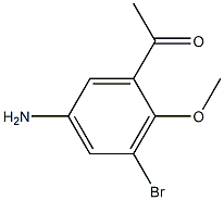 1-(5-Amino-3-bromo-2-methoxy-phenyl)-ethanone Struktur