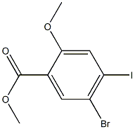 5-Bromo-4-iodo-2-methoxy-benzoic acid methyl ester Struktur