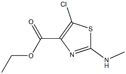 5-Chloro-2-methylamino-thiazole-4-carboxylic acid ethyl ester Struktur