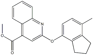 2-(7-Methyl-indan-4-yloxy)-quinoline-4-carboxylic acid methyl ester Struktur