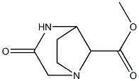 3-Oxo-1,4-diaza-bicyclo[3.2.1]octane-8-carboxylic acid methyl ester Struktur