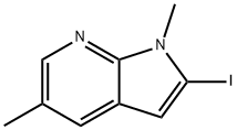 2-iodo-1,5-dimethyl-1H-pyrrolo[2,3-b]pyridine Struktur