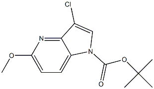 3-Chloro-5-methoxy-pyrrolo[3,2-b]pyridine-1-carboxylic acid tert-butyl ester Struktur