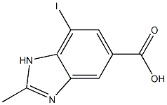 7-Iodo-2-methyl-1H-benzoimidazole-5-carboxylic acid Struktur