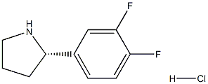 (2S)-2-(3,4-DIFLUOROPHENYL)PYRROLIDINE HYDROCHLORIDE Struktur