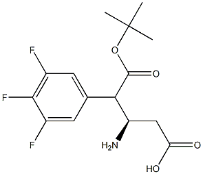 Boc-(R)-3-Amino-4-(3,4,5-trifluoro-phenyl)-butyric acid Struktur