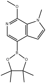 7-Methoxy-1-methyl-4-(4,4,5,5-tetramethyl-[1,3,2]dioxaborolan-2-yl)-1H-pyrrolo[2,3-c]pyridine Struktur