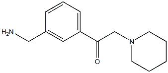 2-(3-(aminomethyl)phenyl)-1-(piperidin-1-yl)ethanone Struktur