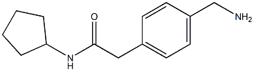 2-(4-(aminomethyl)phenyl)-N-cyclopentylacetamide Struktur