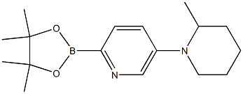 5-(2-methylpiperidin-1-yl)-2-(4,4,5,5-tetramethyl-1,3,2-dioxaborolan-2-yl)pyridine Struktur