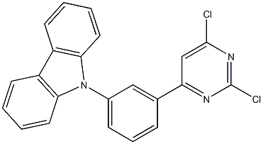 9-(3-(2,6-Dichloropyrimidin-4-yl)phenyl)-9H-carbazole Struktur