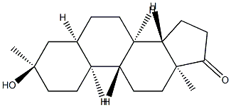 (3R,5R,8R,9R,10S,13S,14S)-3-hydroxy-3,13-dimethyltetradecahydro-1H-cyclopenta[a]phenanthren-17(2H)-one Struktur