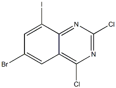 6-BROMO-2,4-DICHLORO-8-IODOQUINAZOLINE Struktur