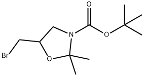 TERT-BUTYL 5-(BROMOMETHYL)-2,2-DIMETHYLOXAZOLIDINE-3-CARBOXYLATE Struktur