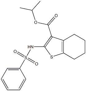 isopropyl 2-(phenylsulfonamido)-4,5,6,7-tetrahydrobenzo[b]thiophene-3-carboxylate Struktur