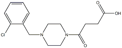 4-(4-(2-chlorobenzyl)piperazin-1-yl)-4-oxobutanoic acid Struktur