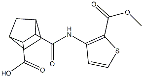 3-((2-(methoxycarbonyl)thiophen-3-yl)carbamoyl)bicyclo[2.2.1]heptane-2-carboxylic acid Struktur