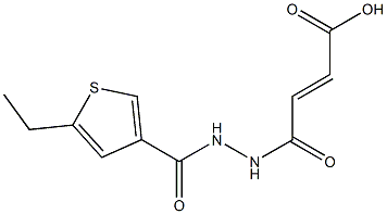 (E)-4-(2-(5-ethylthiophene-3-carbonyl)hydrazinyl)-4-oxobut-2-enoic acid Struktur