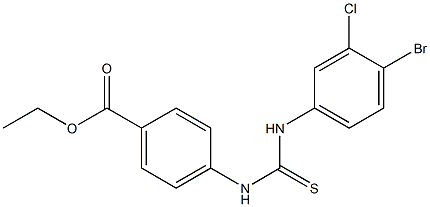 ethyl 4-(3-(4-bromo-3-chlorophenyl)thioureido)benzoate Struktur