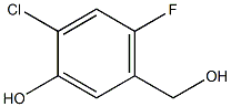 2-Chloro-4-fluoro-5-hydroxymethyl-phenol Struktur