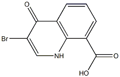 3-Bromo-4-oxo-1,4-dihydro-quinoline-8-carboxylic acid Struktur