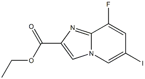 8-Fluoro-6-iodo-imidazo[1,2-a]pyridine-2-carboxylic acid ethyl ester Struktur