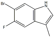 6-bromo-5-fluoro-3-methyl-1H-indole Struktur