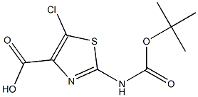 2-tert-Butoxycarbonylamino-5-chloro-thiazole-4-carboxylic acid Struktur