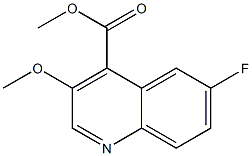 6-Fluoro-3-methoxy-quinoline-4-carboxylic acid methyl ester Struktur