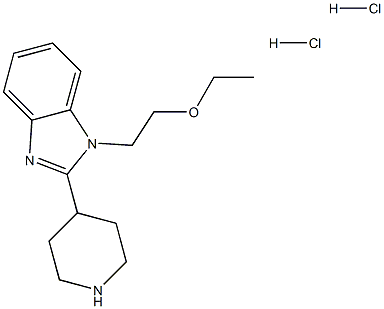 1-(2-ethoxyethyl)-2-(piperidin-4-yl)-1H-benzo[d]imidazole dihydrochloride Struktur