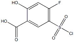 5-Chlorosulfonyl-4-fluoro-2-hydroxy-benzoic acid Struktur