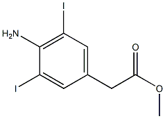 (4-Amino-3,5-diiodo-phenyl)-acetic acid methyl ester Struktur