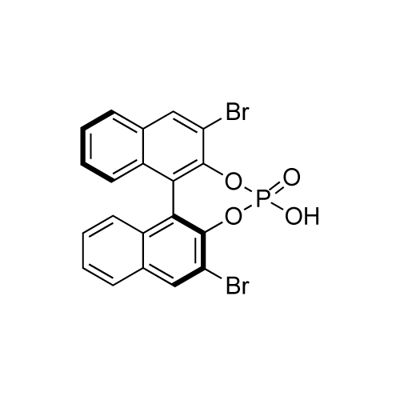 S-3,3'-dibromo-1,1'-binaphthyl-2,2'-diyl hydrogenphosphate Struktur