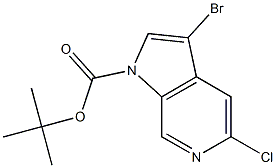 3-Bromo-5-chloro-pyrrolo[2,3-c]pyridine-1-carboxylic acid tert-butyl ester Struktur