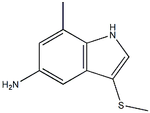 7-Methyl-3-methylsulfanyl-1H-indol-5-ylamine Struktur