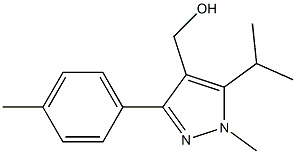 (5-isopropyl-1-methyl-3-p-tolyl-1H-pyrazol-4-yl)methanol Struktur