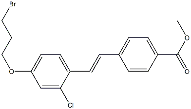 (E)-methyl 4-(4-(3-bromopropoxy)-2-chlorostyryl)benzoate Struktur